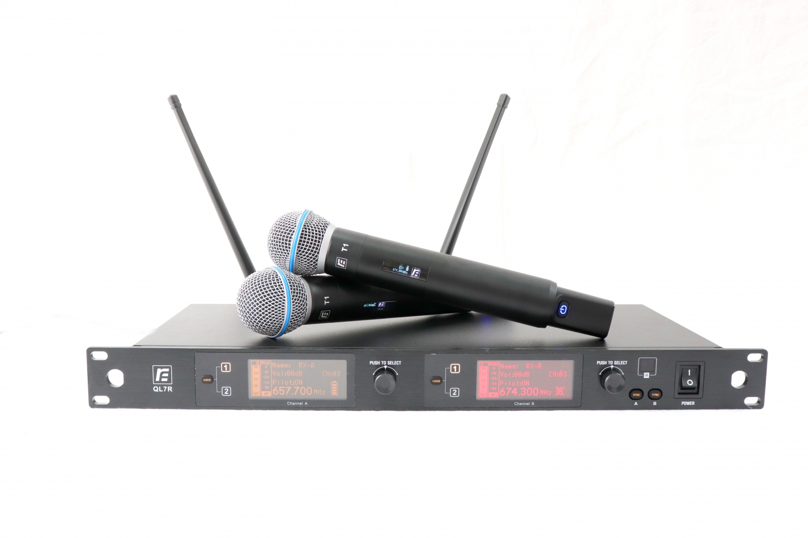 RFIntell QL7R/T1-B 720,500-754,000 МГц 2-канальная радиосистема с 2-мя ручными микрофонами в Михайловске
