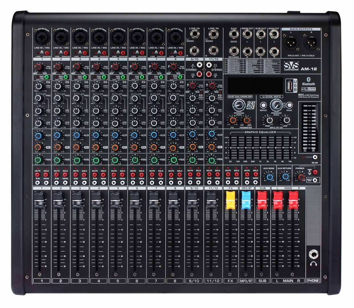SVS Audiotechnik mixers AM-12 Микшерный пульт аналоговый, 12-канальный в Михайловске